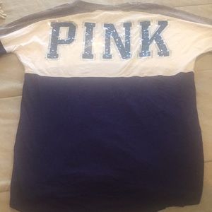 NWOT Victoria secret PINK sequence crew top